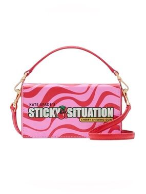 KATE SPADE TREAT YOURSELF 3D BUBBLEGUM CONVERTIBLE CROSSBODY